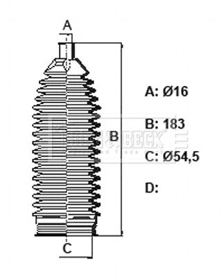 BORG & BECK Kaitsekummikomplekt,rooliseade BSG3447